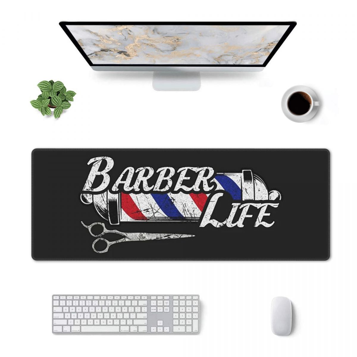Gaming Accessories Shop - Large Mouse Pad Barber Shop Sign