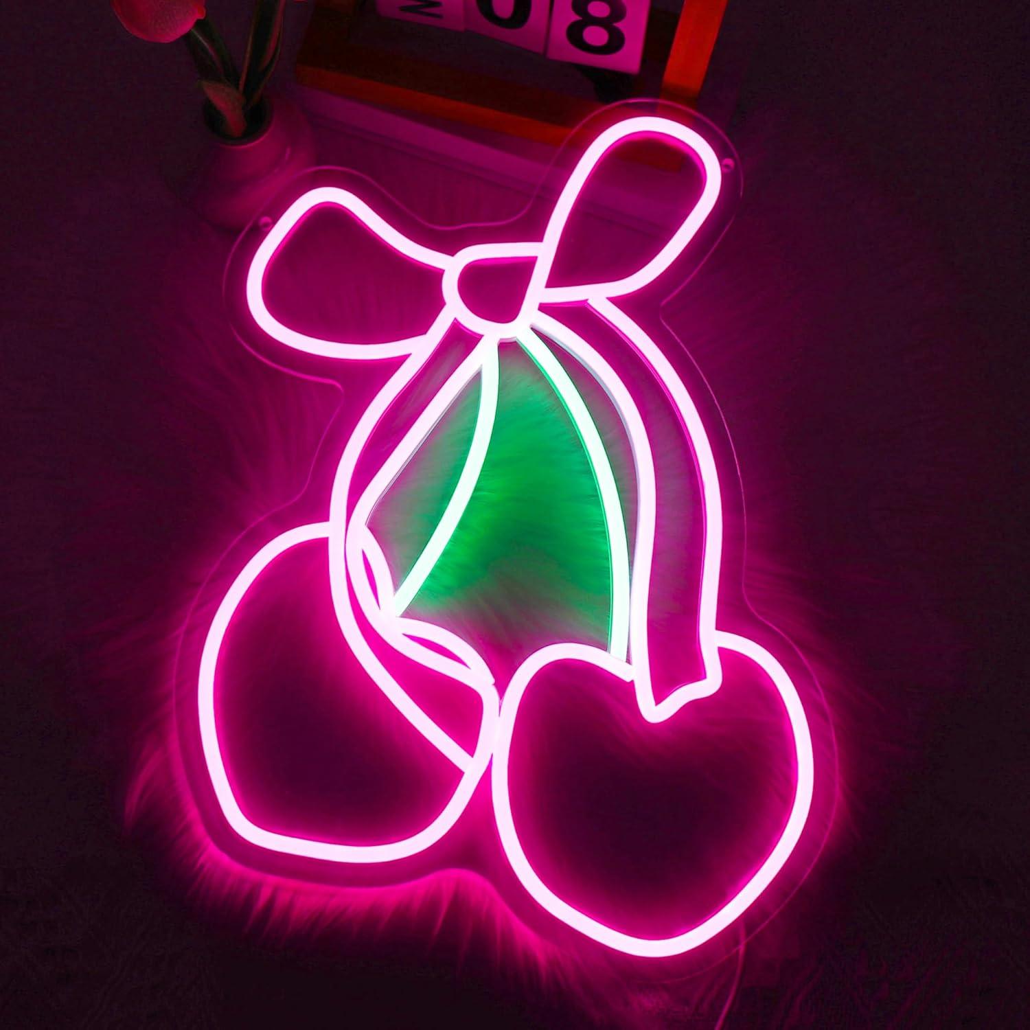 Cherry Bow Neon Sign USB Dimma - Gaming Accessories Shop recension och pris