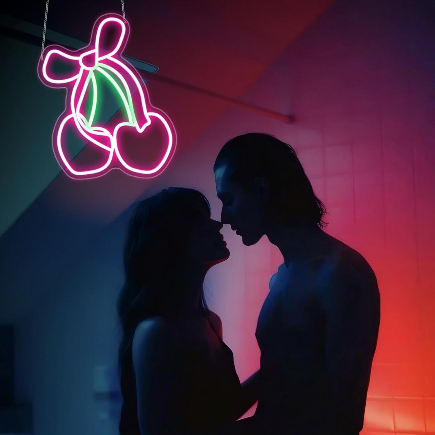 Cherry Bow Neon Sign USB Dimma - Gaming Accessories Shop recension och pris