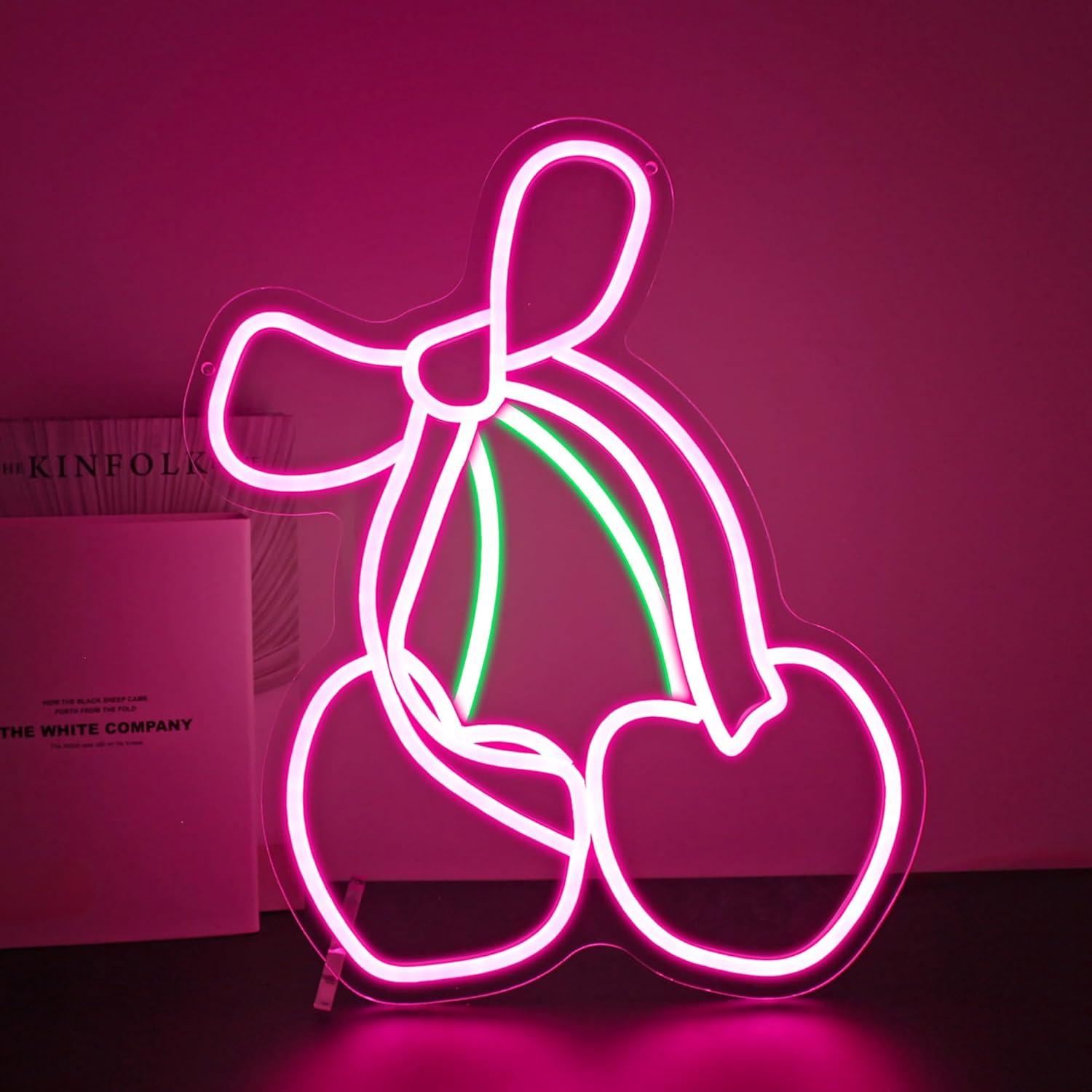 Cherry Bow Neon Sign USB Dimma - Gaming Accessories Shop recension och pris