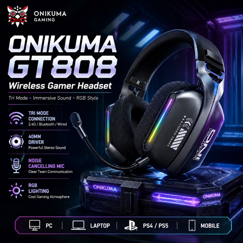 ONIKUMA GT808 Wireless Gaming  - Venom Gaming Accessories recension och pris
