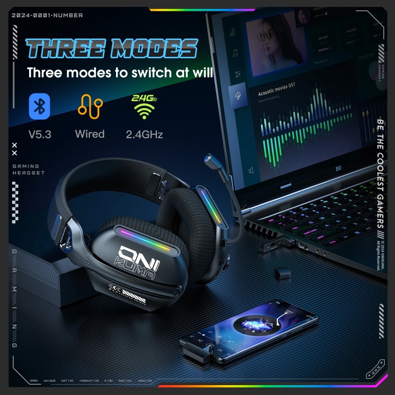 ONIKUMA GT808 Wireless Gaming  - Venom Gaming Accessories recension och pris