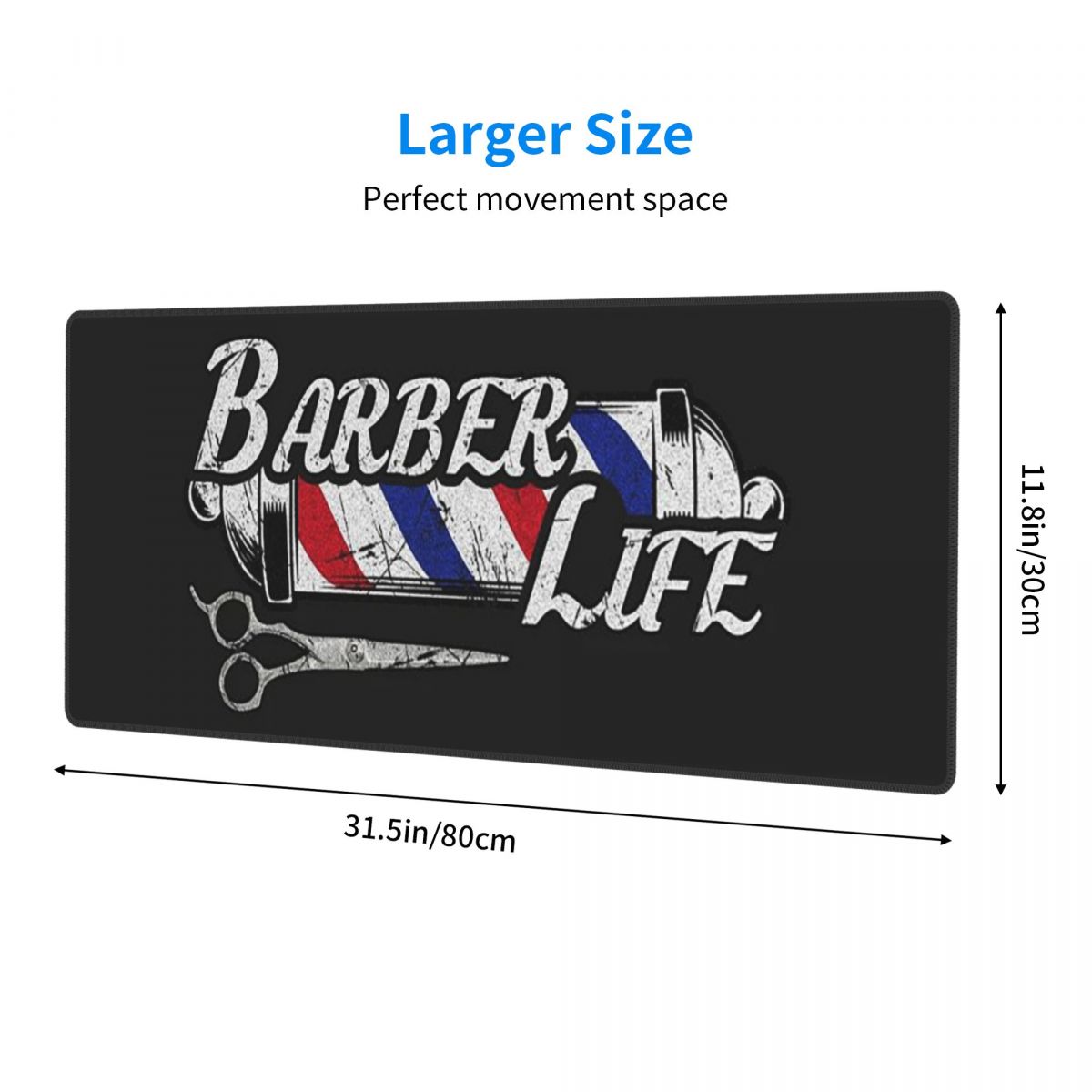 Large Mouse Pad Barber Shop Si - Gaming Accessories Shop recension och pris