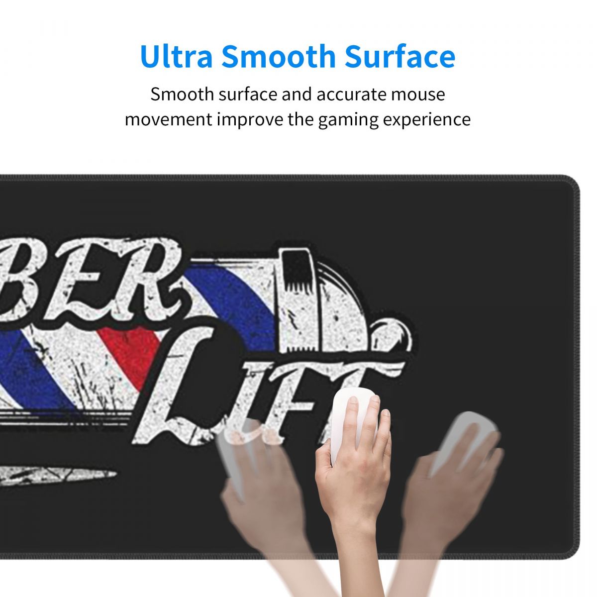 Large Mouse Pad Barber Shop Si - Gaming Accessories Shop recension och pris