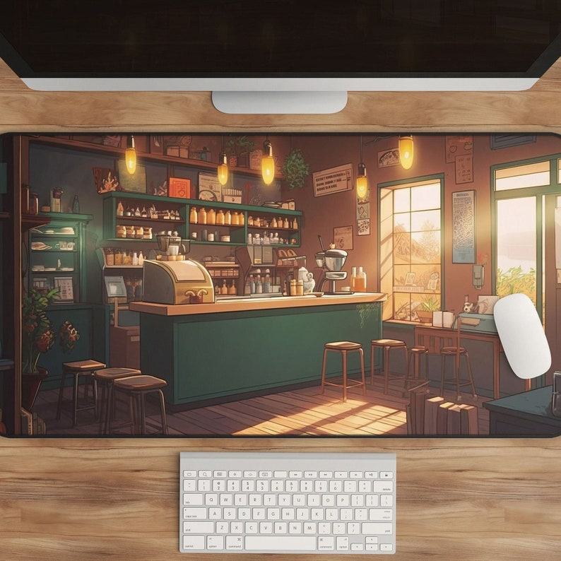 Kawaii Anime Desk Mat Coffee S - Gaming Accessories Shop recension och pris