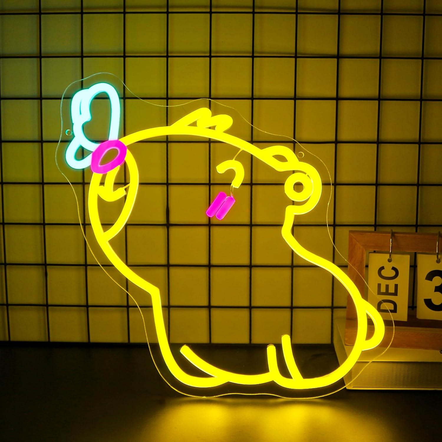 Capybara Neon Sign USB Dimmabl - Gaming Accessories Shop recension och pris