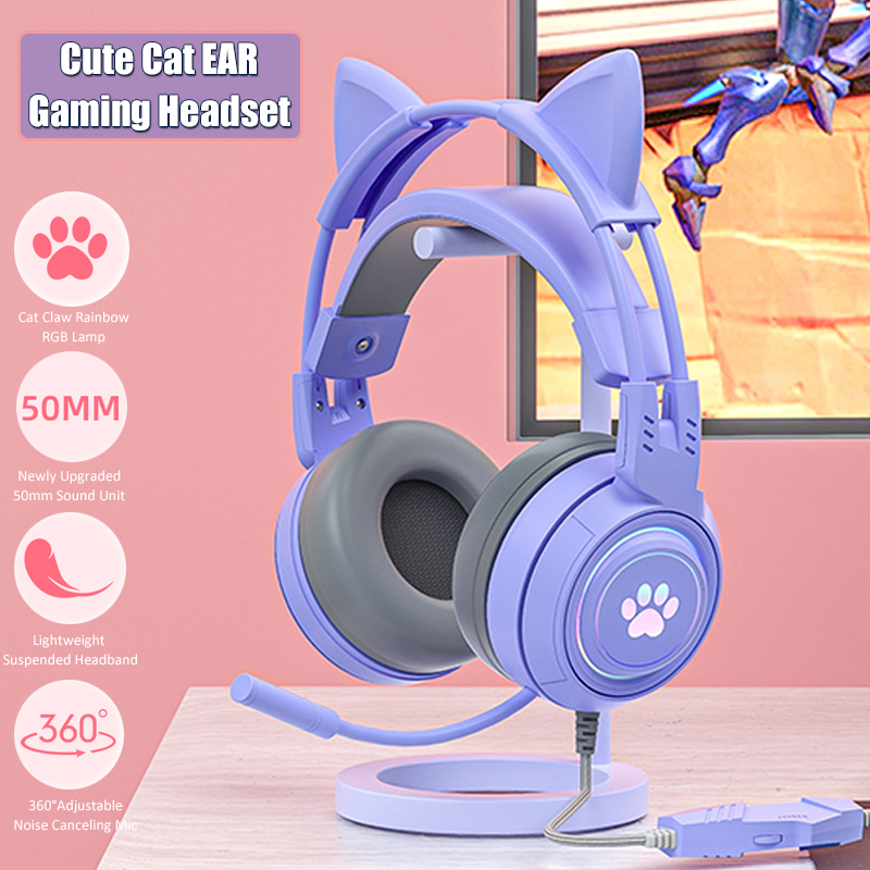Cute Cat Ear Gaming Headphones - Venom Gaming Accessories recension och pris