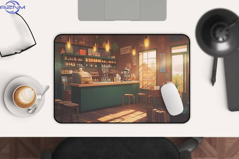 Kawaii Anime Desk Mat Coffee S - Gaming Accessories Shop recension och pris